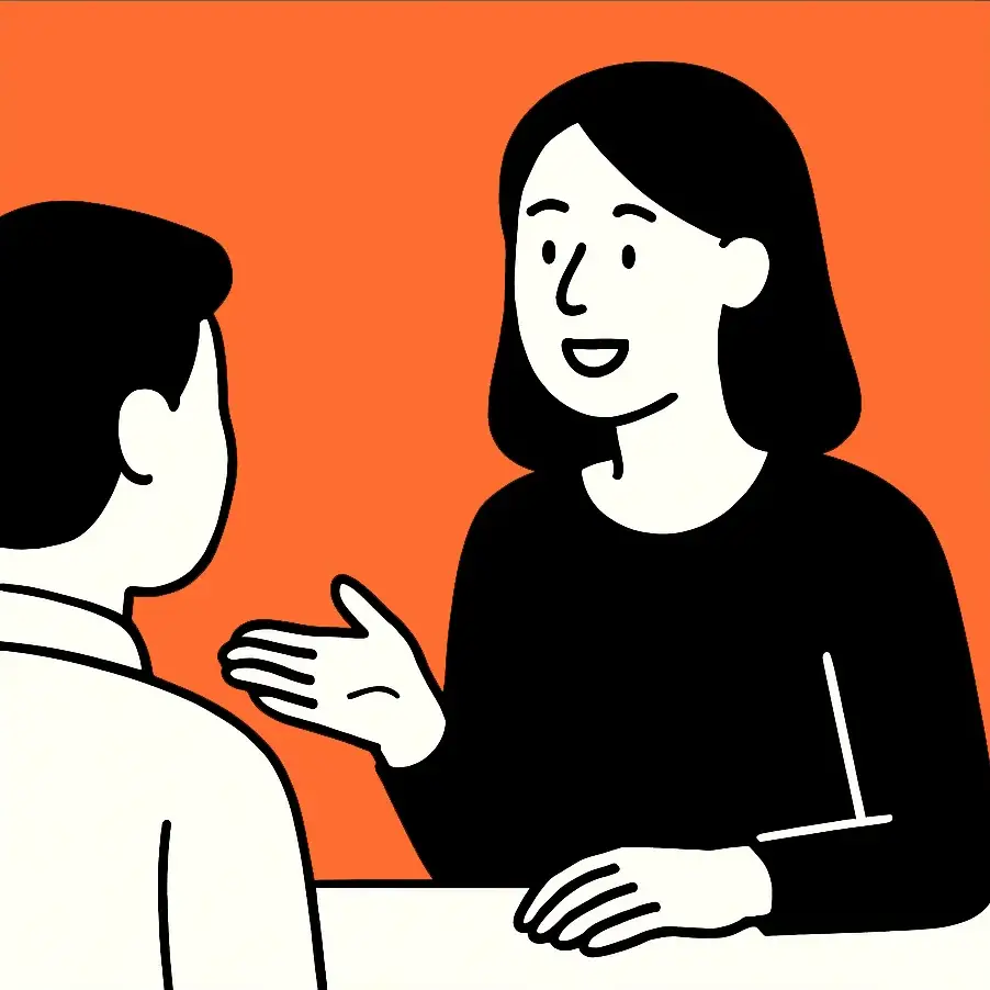 Two people chatting on Chapta